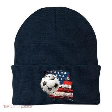 Usa Soccer Ball And Flag Beanie