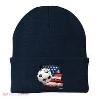 Usa Soccer Ball And Flag Beanie thumb 0