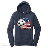Usa Soccer Ball And Flag Women's Hoodie thumb 0