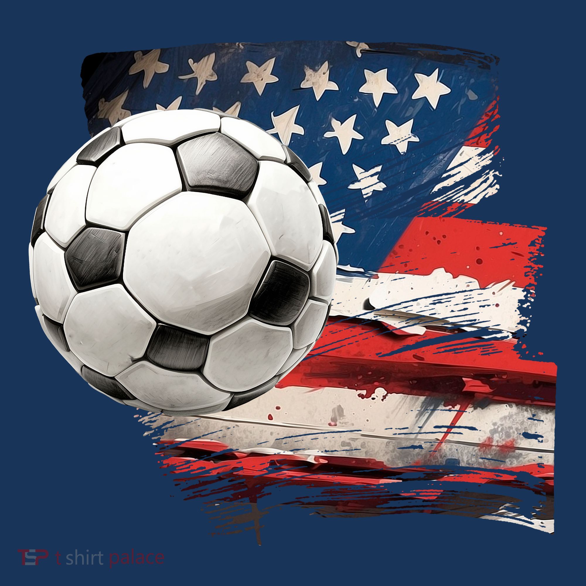 Usa Soccer Ball And Flag Women's Hoodie