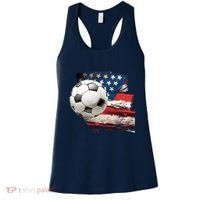 Usa Soccer Ball And Flag Women's Tank Top thumb 0