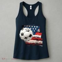 Usa Soccer Ball And Flag Women's Tank Top thumb 3