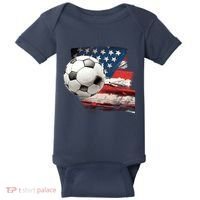 Usa Soccer Ball And Flag Baby Bodysuit thumb 0