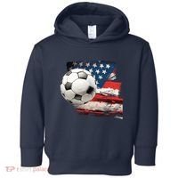 Usa Soccer Ball And Flag Toddler Hoodie thumb 0