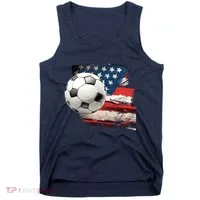 Usa Soccer Ball And Flag Tank Top thumb 0