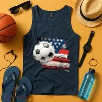 Usa Soccer Ball And Flag Tank Top thumb 4