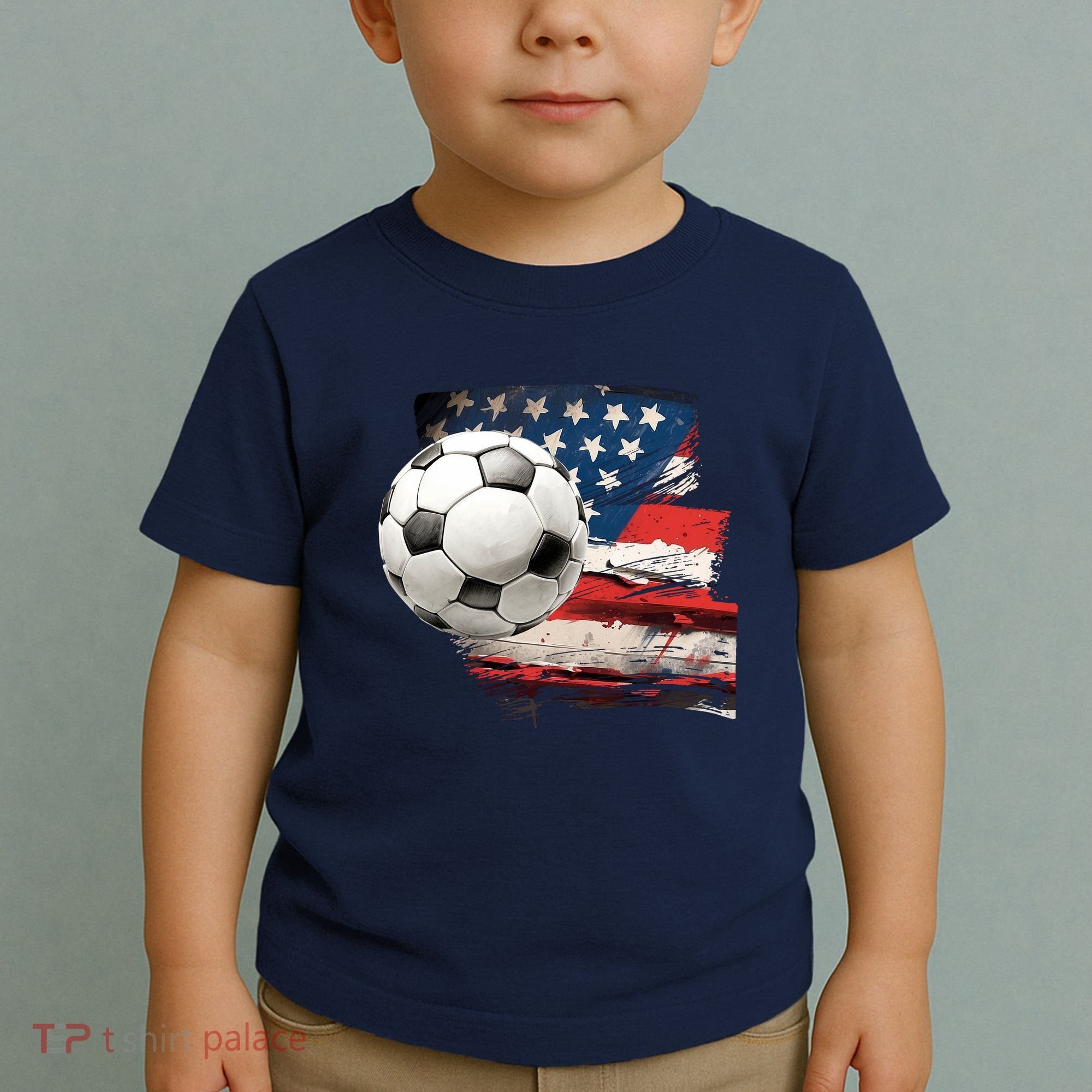 Usa Soccer Ball And Flag Toddler T-Shirt