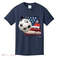 Usa Soccer Ball And Flag Kids T-Shirt thumb 0