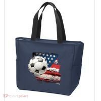 Usa Soccer Ball And Flag Tote Bag thumb 3
