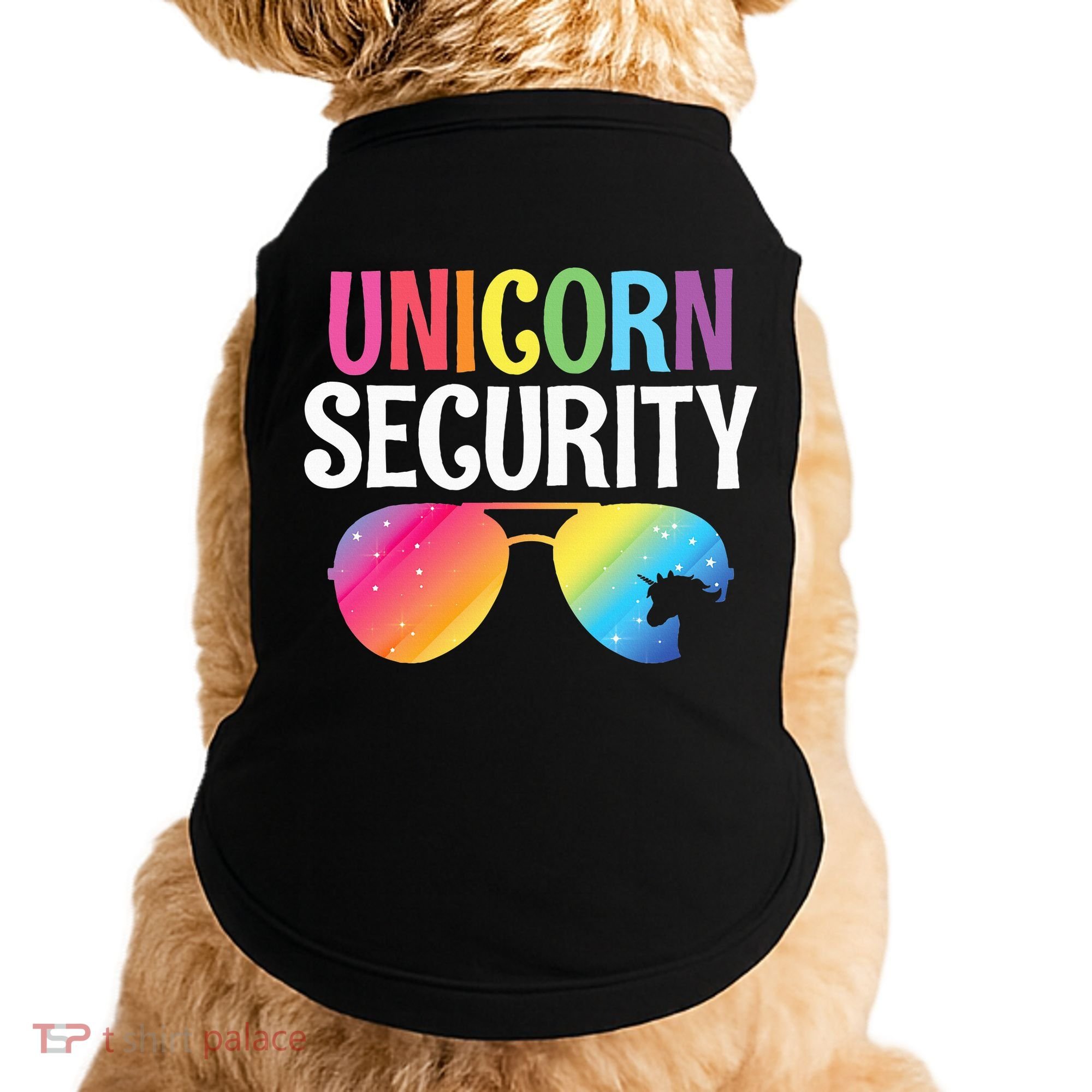 Unicorn Security Birthday Family Halloween Costume Mom Dad Doggie Tank