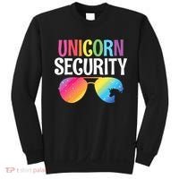 Unicorn Security Birthday Family Halloween Costume Mom Dad Sweatshirt thumb 0