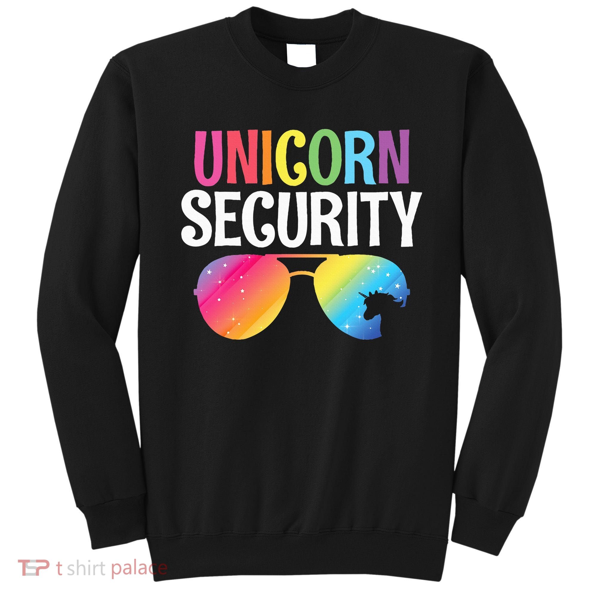 Unicorn Security Birthday Family Halloween Costume Mom Dad Sweatshirt