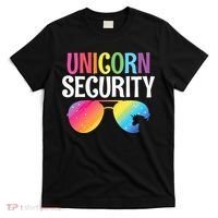Unicorn Security Birthday Family Halloween Costume Mom Dad T-Shirt thumb 0