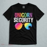 Unicorn Security Birthday Family Halloween Costume Mom Dad T-Shirt thumb 5