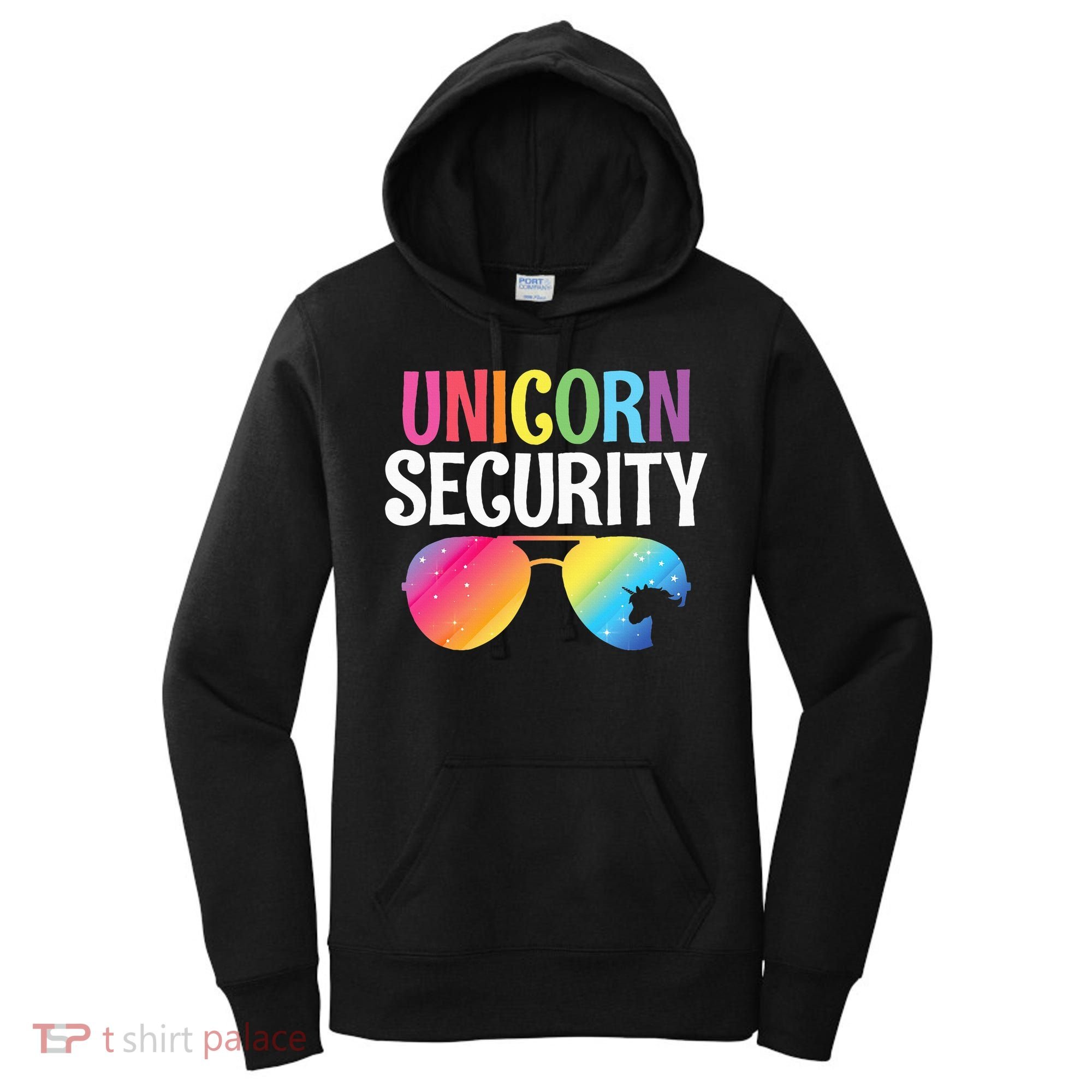 Unicorn Security Birthday Family Halloween Costume Mom Dad Women's Hoodie