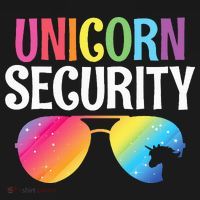 Unicorn Security Birthday Family Halloween Costume Mom Dad Women's Hoodie thumb 2