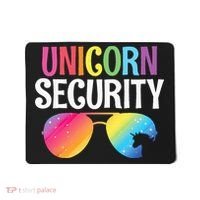 Unicorn Security Birthday Family Halloween Costume Mom Dad Mousepad thumb 0