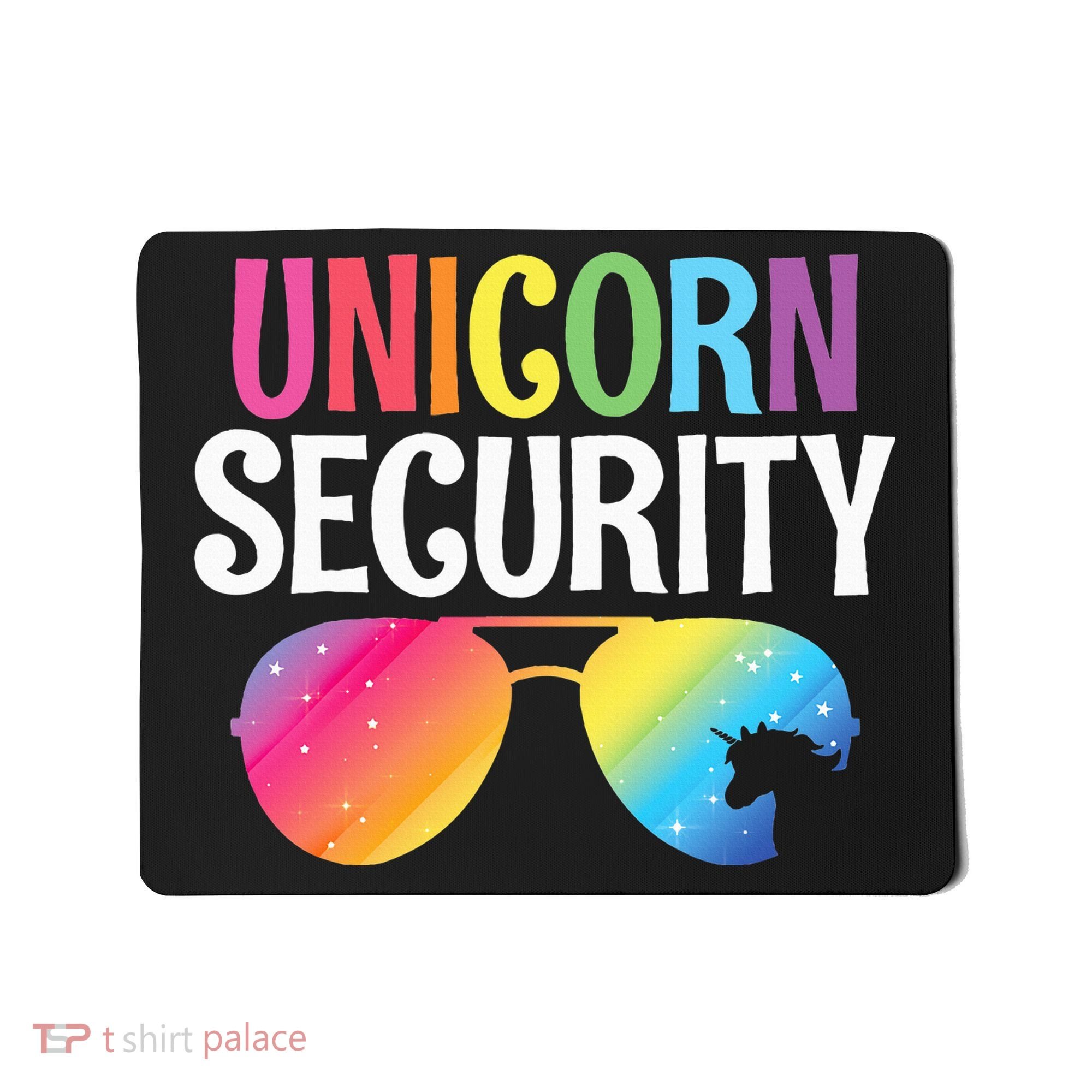 Unicorn Security Birthday Family Halloween Costume Mom Dad Mousepad