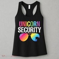 Unicorn Security Birthday Family Halloween Costume Mom Dad Women's Tank Top thumb 3