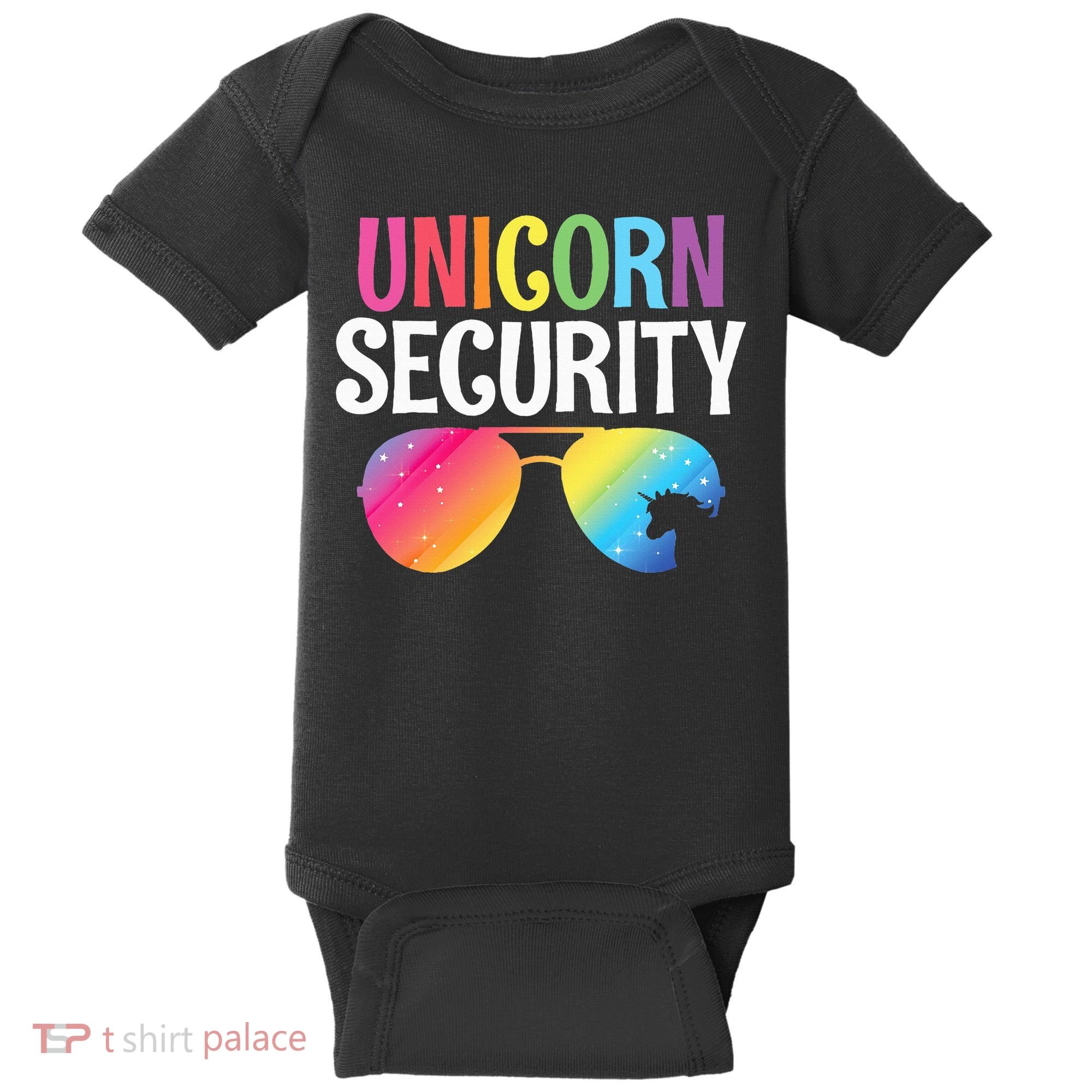Unicorn Security Birthday Family Halloween Costume Mom Dad Baby Bodysuit