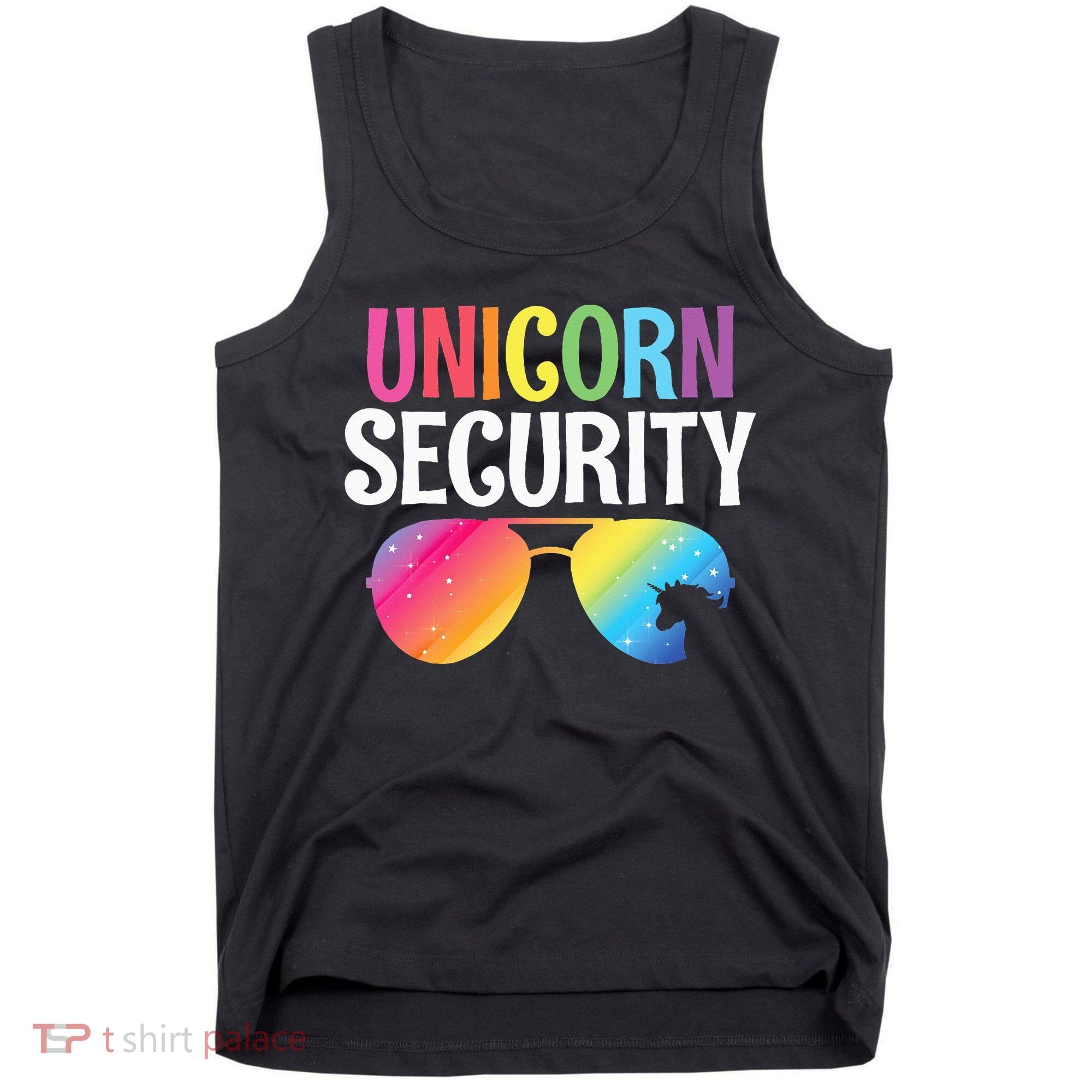 Unicorn Security Birthday Family Halloween Costume Mom Dad Tank Top