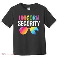 Unicorn Security Birthday Family Halloween Costume Mom Dad Toddler T-Shirt thumb 0