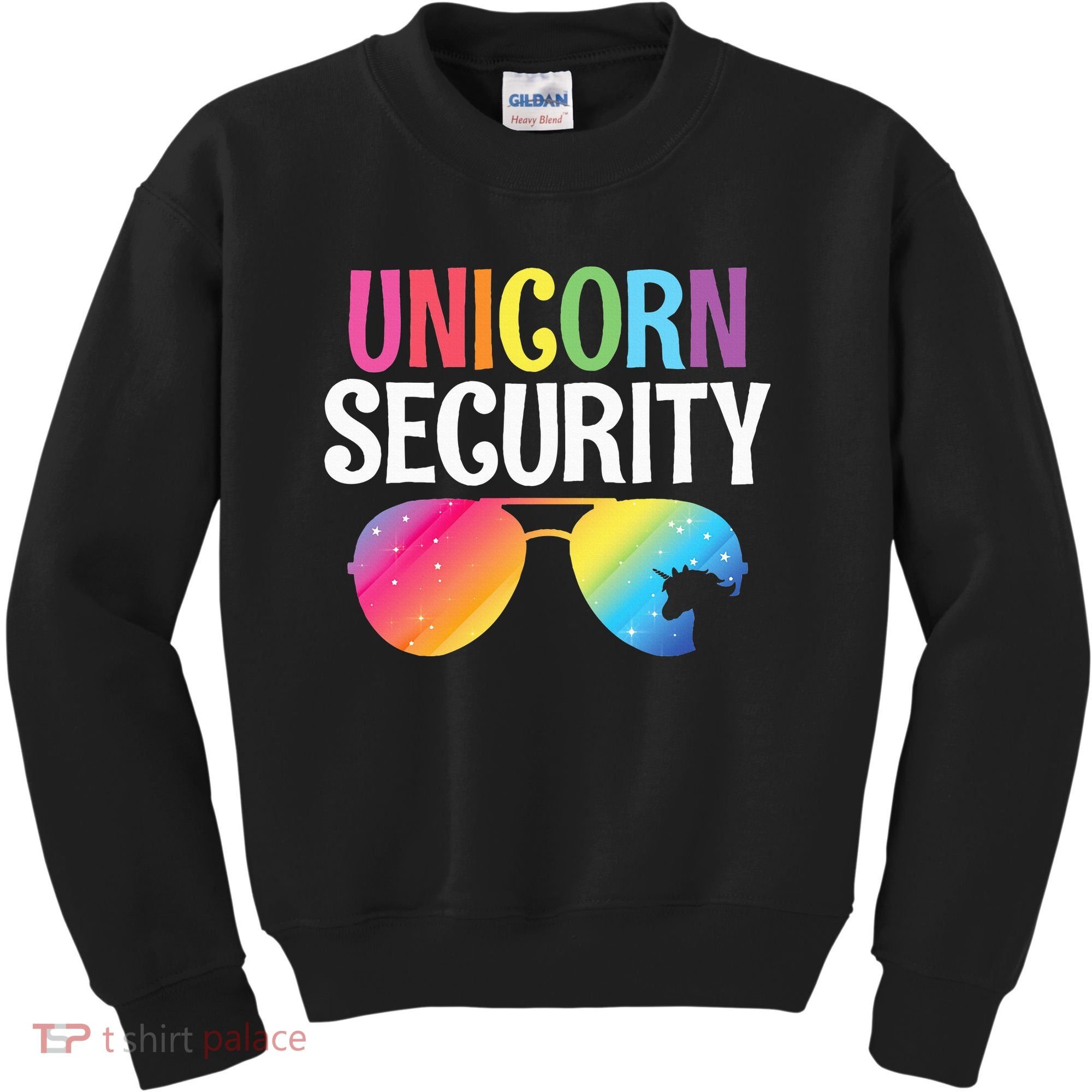 Unicorn Security Birthday Family Halloween Costume Mom Dad Kids Sweatshirt