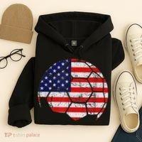 USA Soccer Ball Flag Jersey Hoodie thumb 4