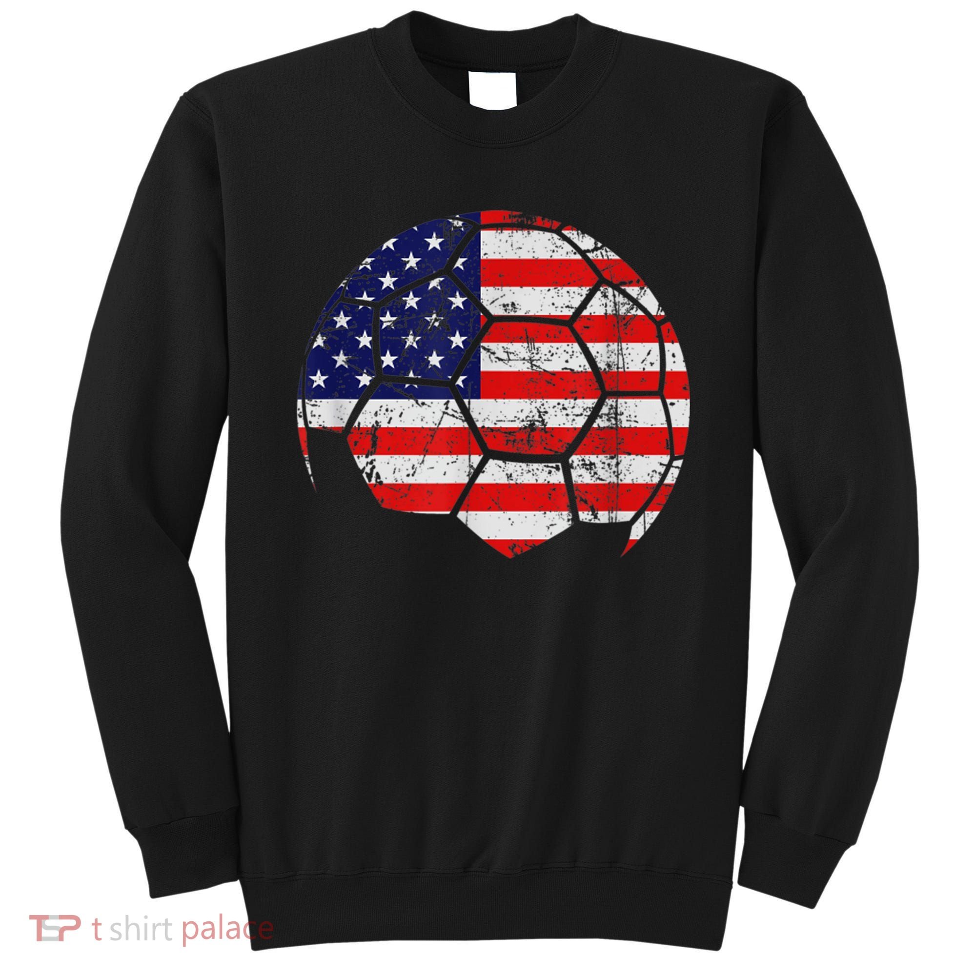 USA Soccer Ball Flag Jersey Sweatshirt
