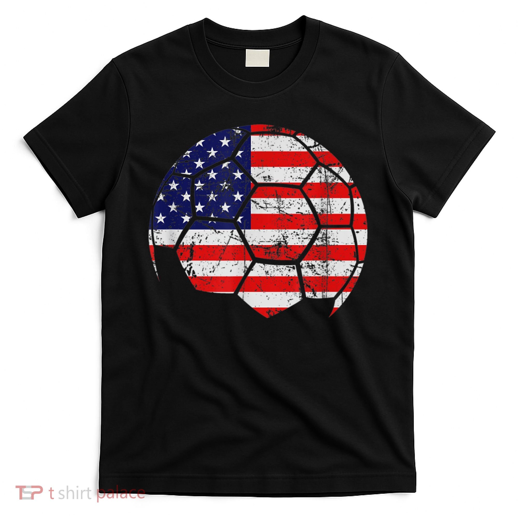 USA Soccer Ball Flag Jersey T-Shirt