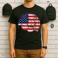 USA Soccer Ball Flag Jersey T-Shirt thumb 6