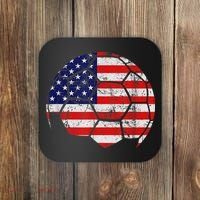 USA Soccer Ball Flag Jersey Coaster thumb 0