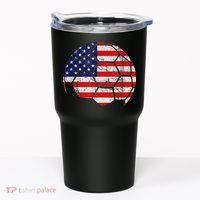 USA Soccer Ball Flag Jersey Tumbler thumb 0