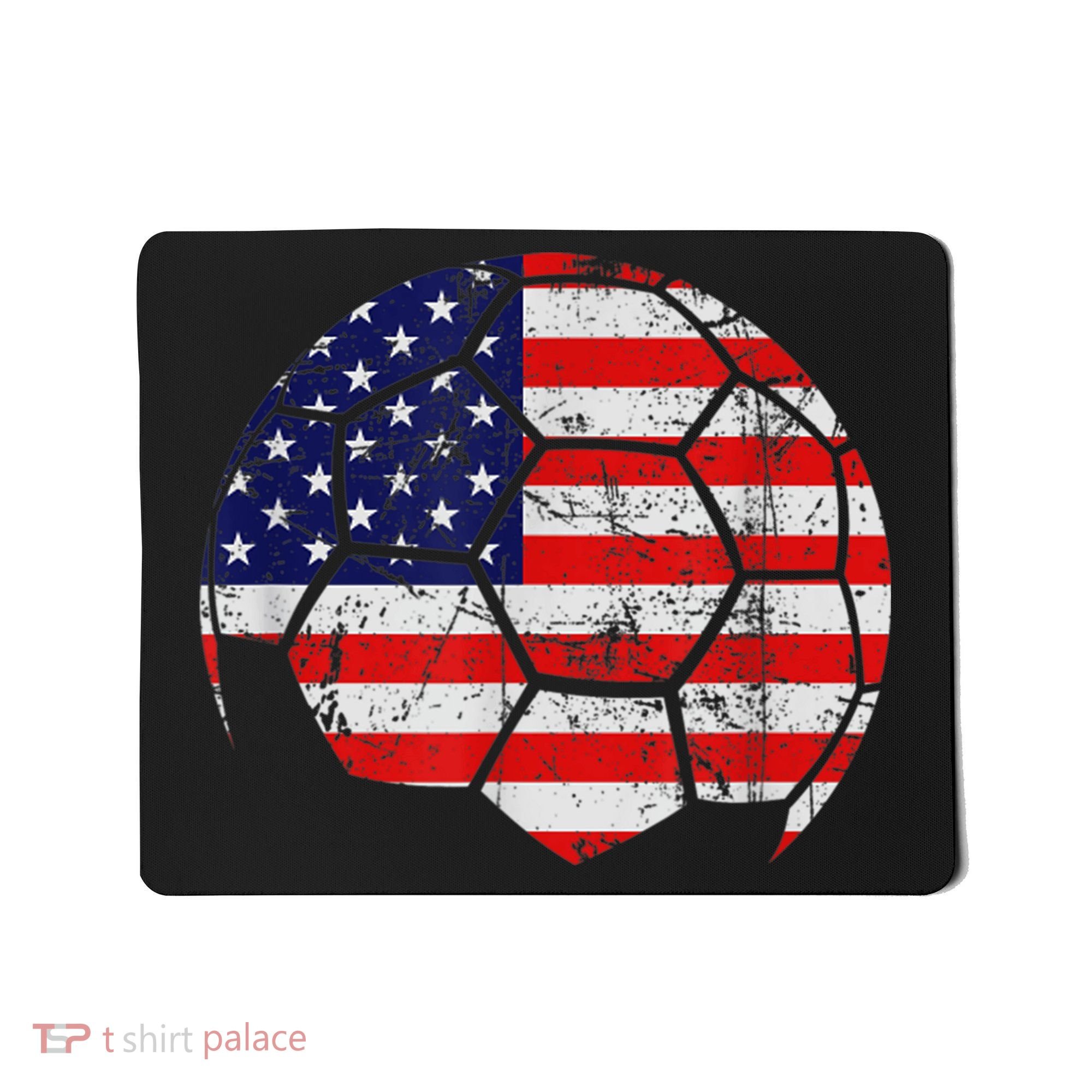 USA Soccer Ball Flag Jersey Mousepad