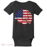 USA Soccer Ball Flag Jersey Baby Bodysuit thumb 0