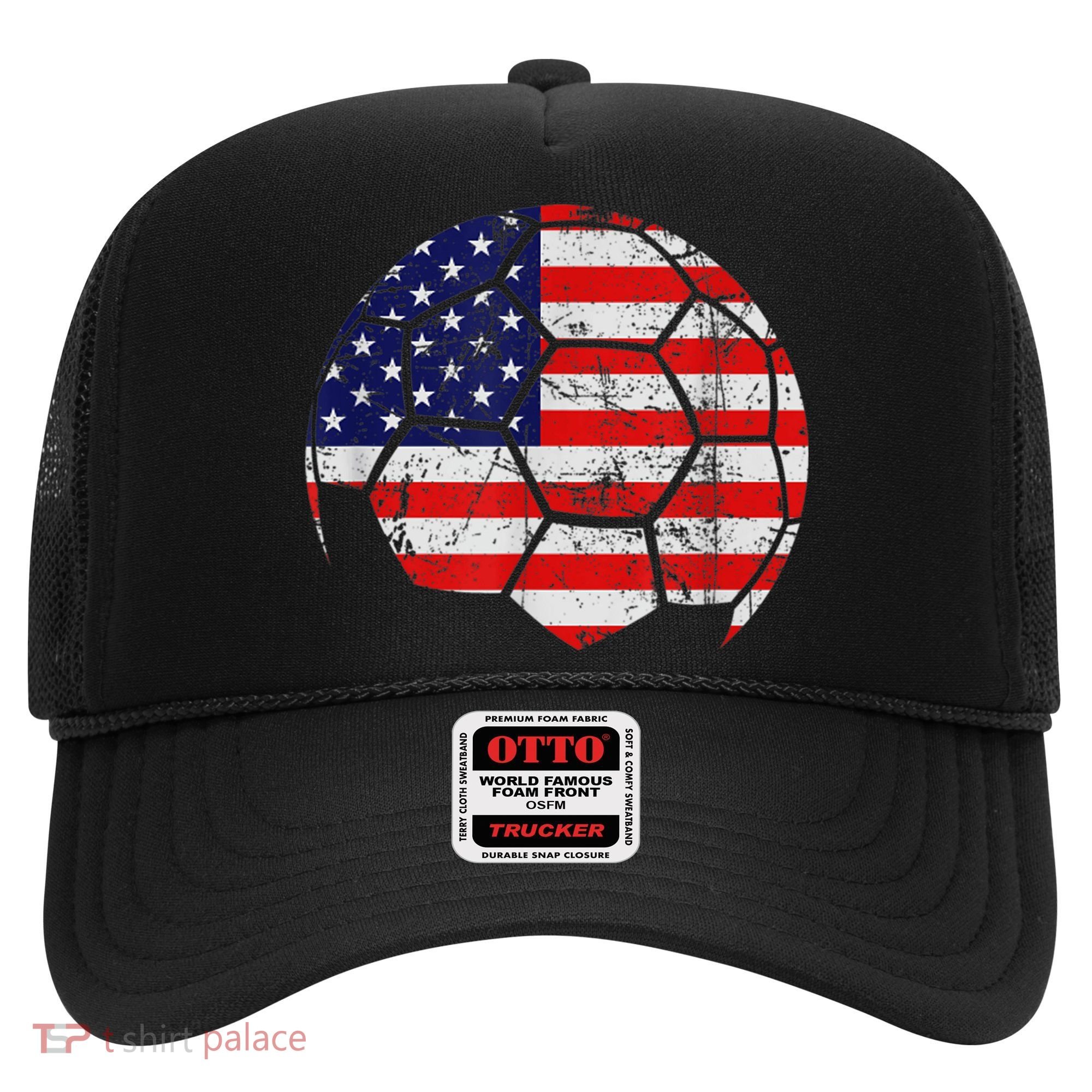 USA Soccer Ball Flag Jersey Hat
