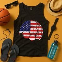 USA Soccer Ball Flag Jersey Tank Top thumb 4