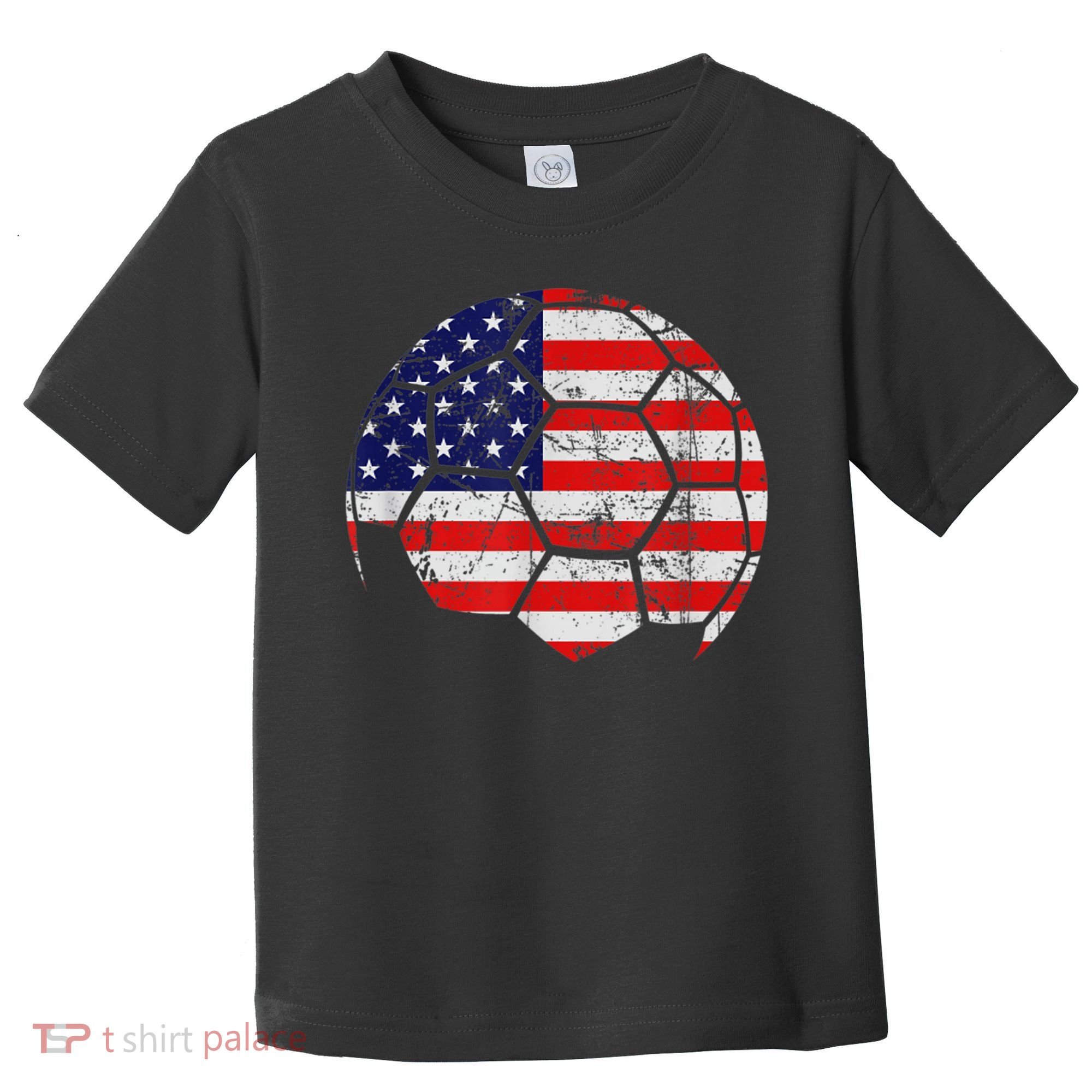 USA Soccer Ball Flag Jersey Toddler T-Shirt