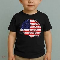 USA Soccer Ball Flag Jersey Toddler T-Shirt thumb 2
