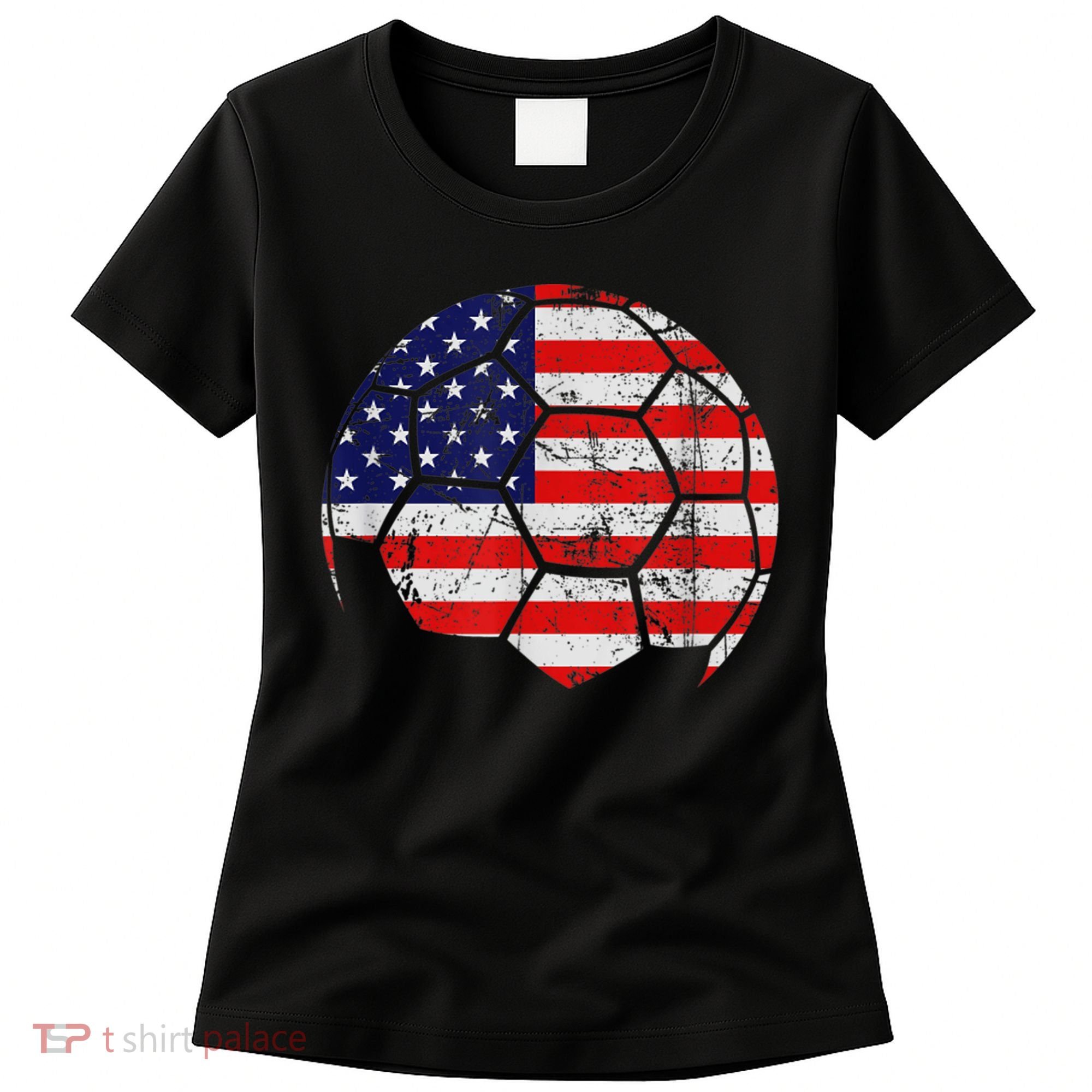 USA Soccer Ball Flag Jersey Women's T-Shirt