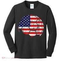 USA Soccer Ball Flag Jersey Kids Long Sleeve Shirt thumb 0