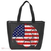 USA Soccer Ball Flag Jersey Tote Bag thumb 0