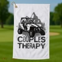 UTV Side By Side Couples Therapy Golf Towel thumb 1