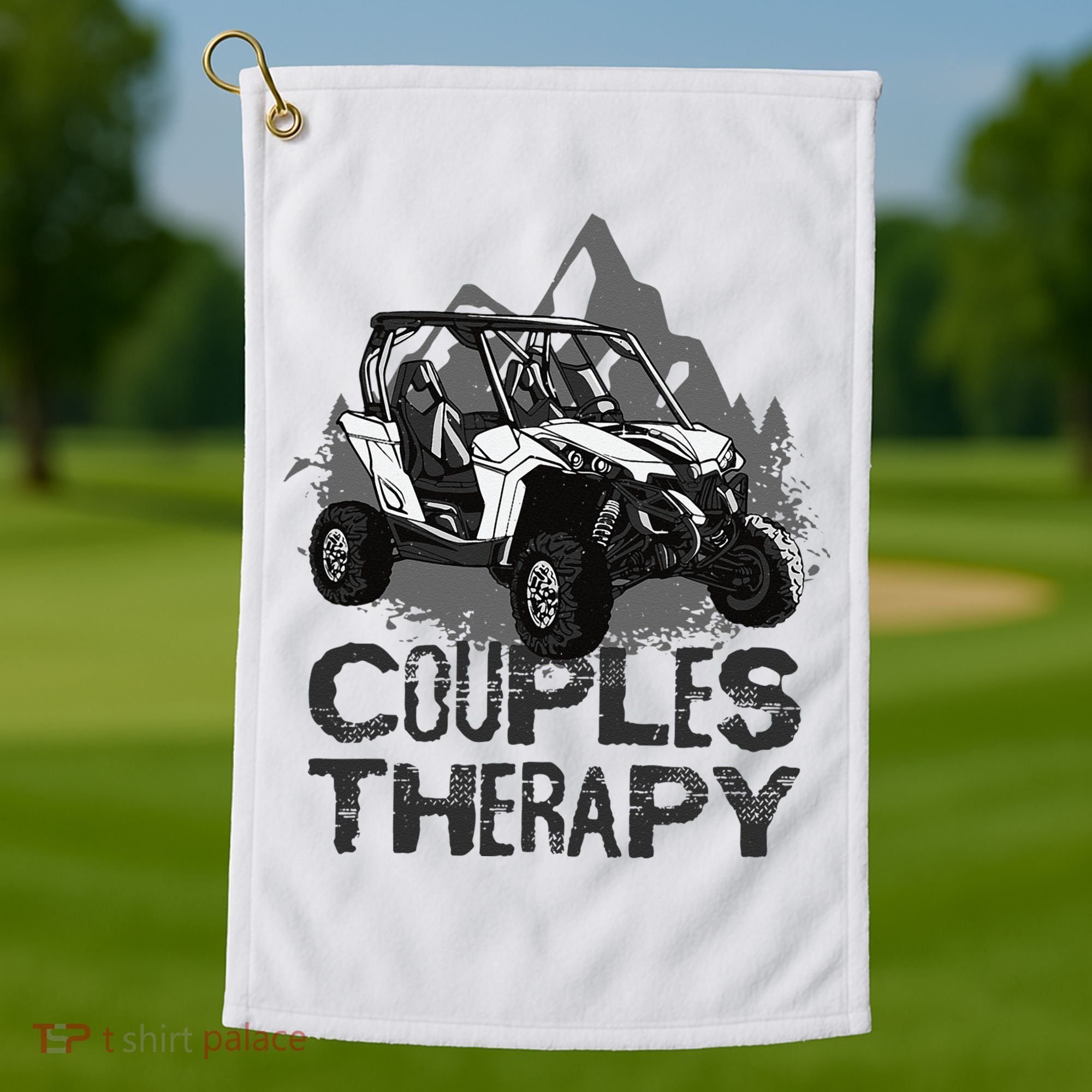 UTV Side By Side Couples Therapy Golf Towel