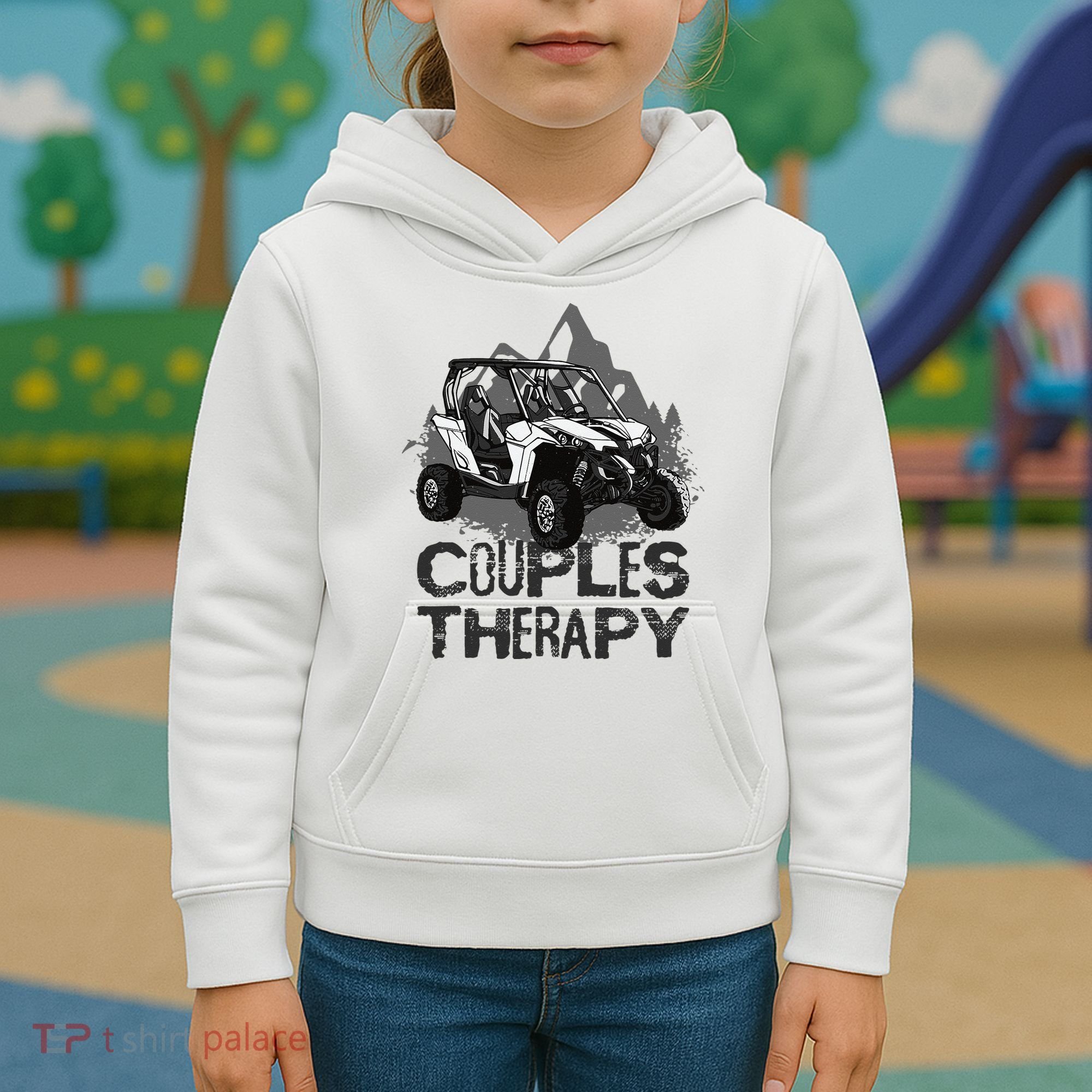 UTV Side By Side Couples Therapy Kids Hoodie