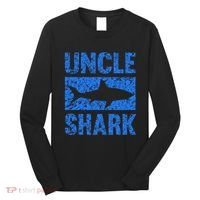 Uncle Shark Birthday Gift For Shark Lovers Long Sleeve Shirt thumb 0