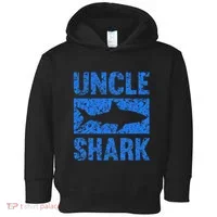 Uncle Shark Birthday Gift For Shark Lovers Toddler Hoodie thumb 0