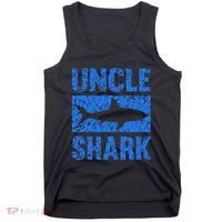 Uncle Shark Birthday Gift For Shark Lovers Tank Top thumb 0