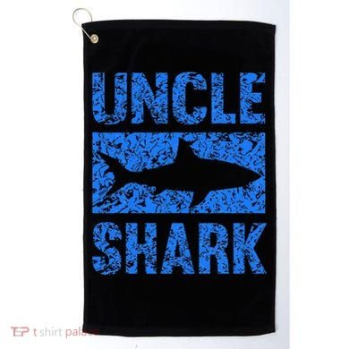 Uncle Shark Birthday Gift For Shark Lovers Golf Towel