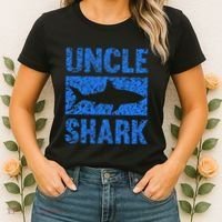 Uncle Shark Birthday Gift For Shark Lovers Women's T-Shirt thumb 2